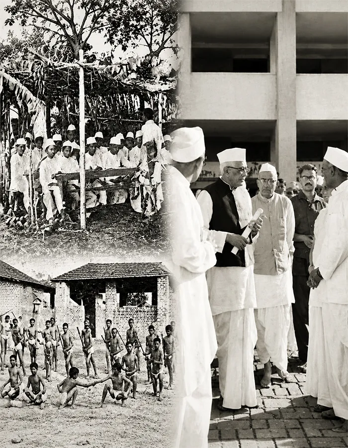 Historical photographs of CES leaders and students during the freedom movement