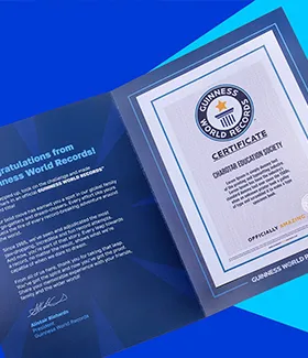 Guinness World Records certificate awarded to Charotar Education Society