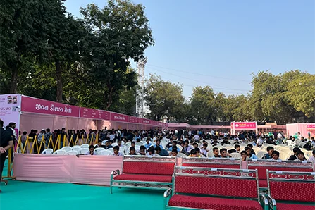 Visitors at Chatkaro on the D.N. High School campus